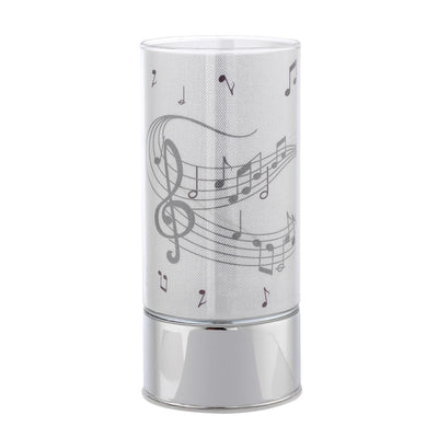 Bagutta Lampada LED da Tavolo in Vetro Note Musicali Batterie Incluse 9x20 cm