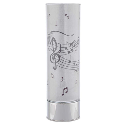 Bagutta Lampada LED da Tavolo in Vetro Note Musicali Batterie Incluse 9x30 cm