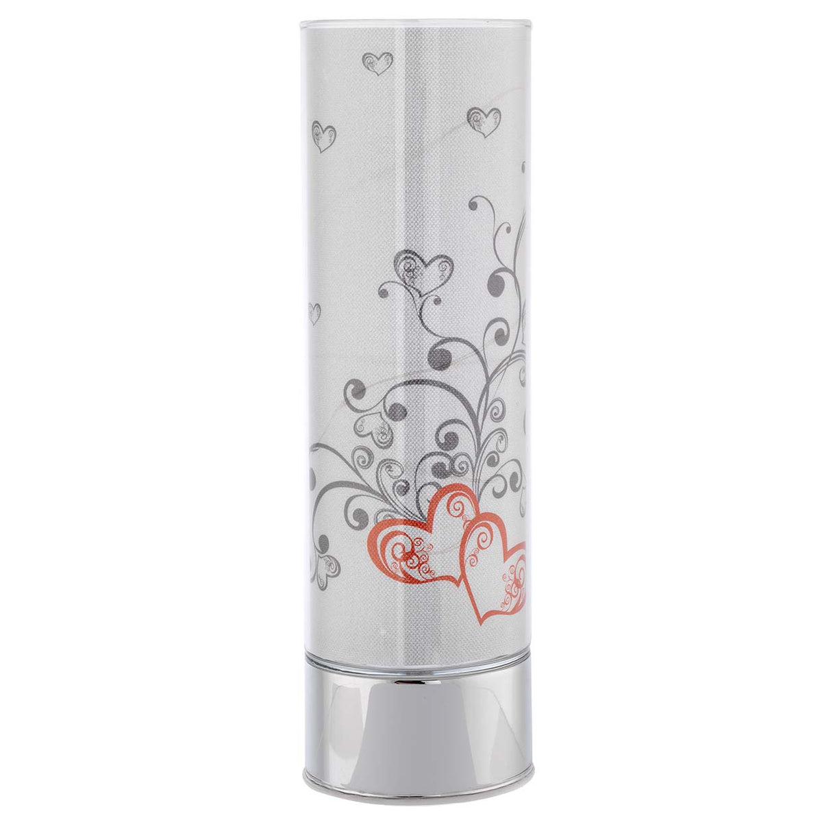 Bagutta Lampada LED da Tavolo in Vetro Cuori e Riccioli a Batteria 9x30 cm