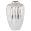 Bagutta Vaso Anfora in Ceramica Silver Plated Scanalato 21x33 cm