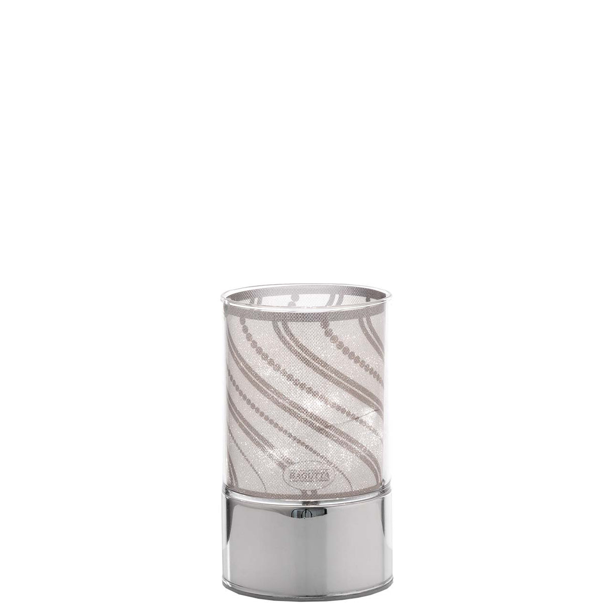 Bagutta Lampada LED da Tavolo in Vetro Linee a Spirale a Batteria 9x15 cm