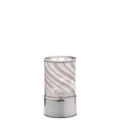 Bagutta Lampada LED da Tavolo in Vetro Linee a Spirale Batterie Incluse 9x15 cm