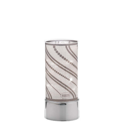 Bagutta Lampada LED da Tavolo in Vetro Linee a Spirale Batterie Incluse 9x20 cm