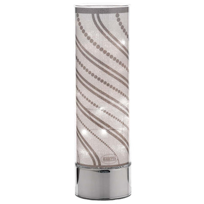 Bagutta Lampada LED da Tavolo in Vetro Linee a Spirale Batterie Incluse 9x30 cm