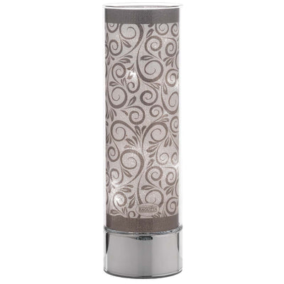 Bagutta Lampada LED da Tavolo in Vetro Riccioli Argentati Batterie Incluse 9x30 cm