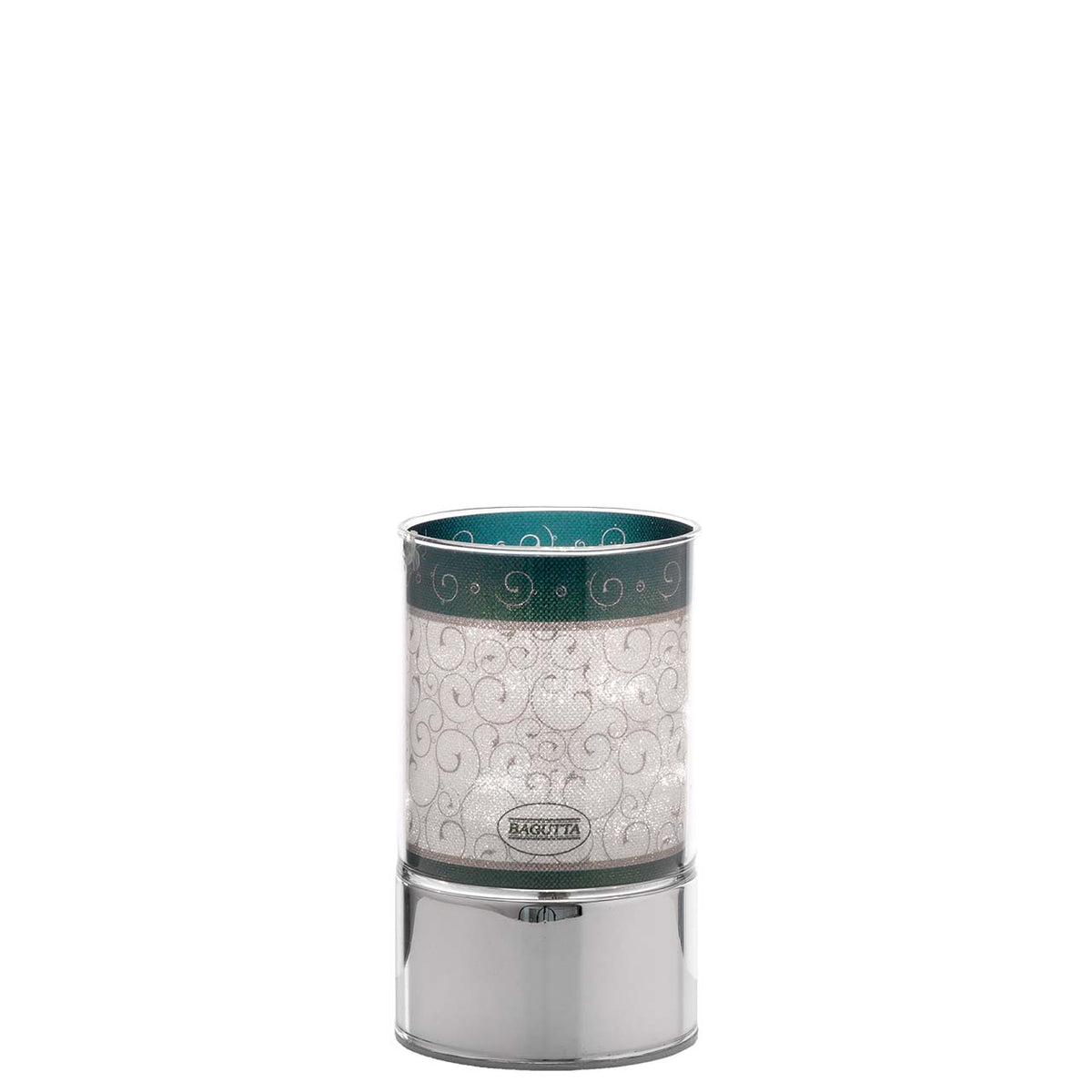 Bagutta Lampada LED da Tavolo in Vetro Riccioli Verdi a Batteria 9x15 cm