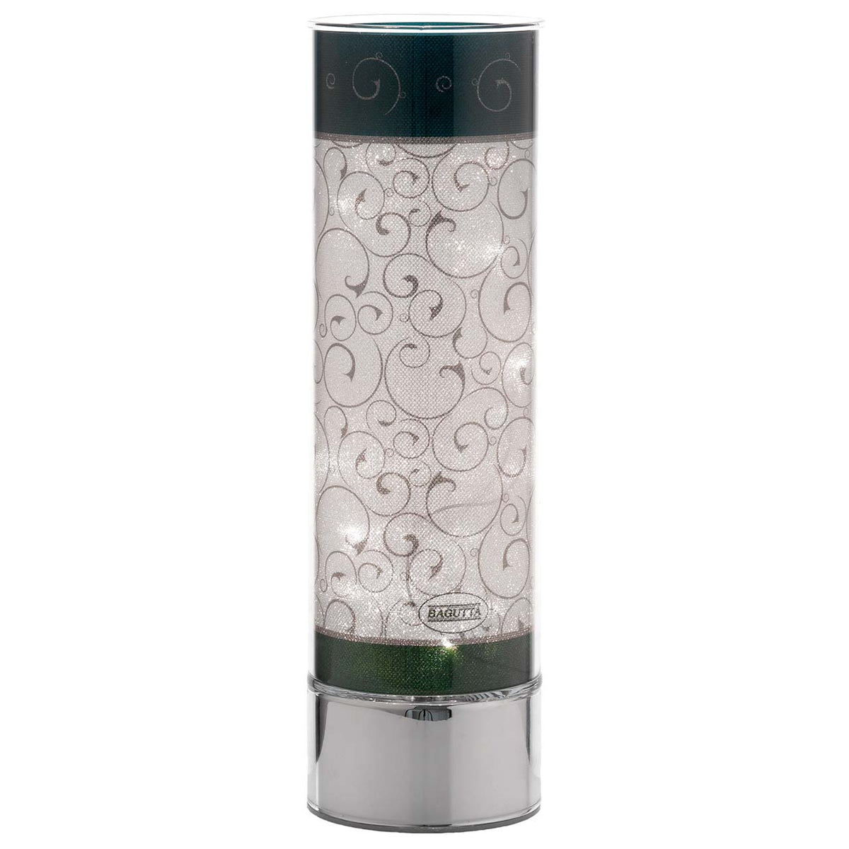 Bagutta Lampada LED da Tavolo in Vetro Riccioli Verdi a Batteria 9x30 cm