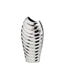 Bagutta Vaso Archi in Ceramica Silver Plated a Rilievo 16,5x10x32 cm