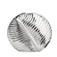 Bagutta Vaso Foglia Stilizzata in Ceramica Silver Plated a Rilievo 25x10x22 cm