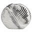 Bagutta Vaso Foglia Stilizzata in Ceramica Silver Plated a Rilievo 30x10x26 cm