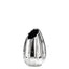 Bagutta Vaso Coppa in Ceramica Silver Plated con Bordo Irregolare 13,5x13,5x21 cm