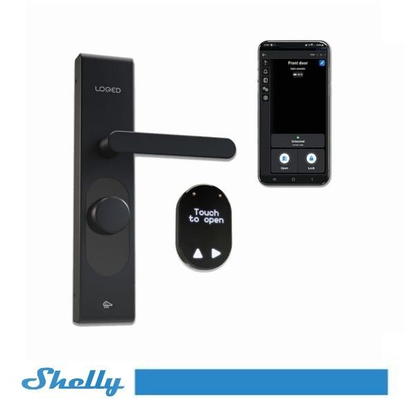 Shelly Loqed Smart Lock Black - Serratura Intelligente Touch