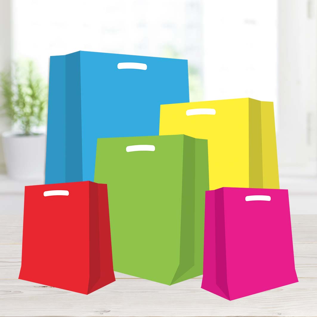 SHOPPER PLASTICA PEHD 60my FLORIO 45x6+6x60 TINTA UNITA CHIARA (150PZ)