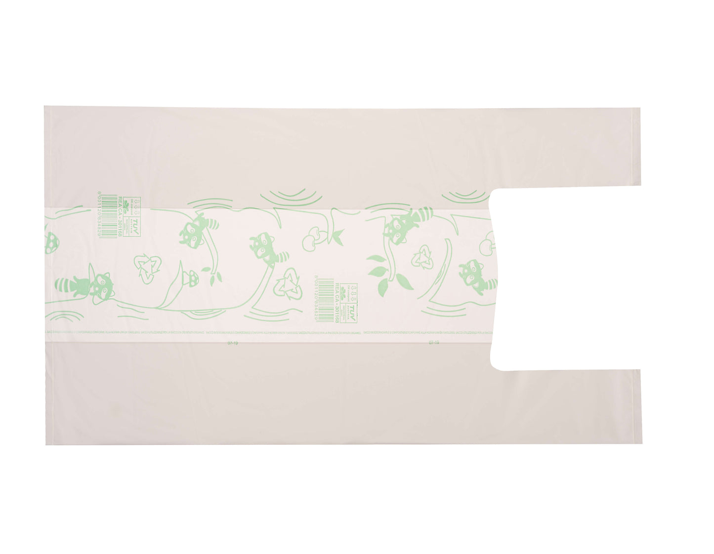 Bioshopper biodegradabili compostabili 21µ formato 32x60cm norma UNI EN 13432 confezione 500pz