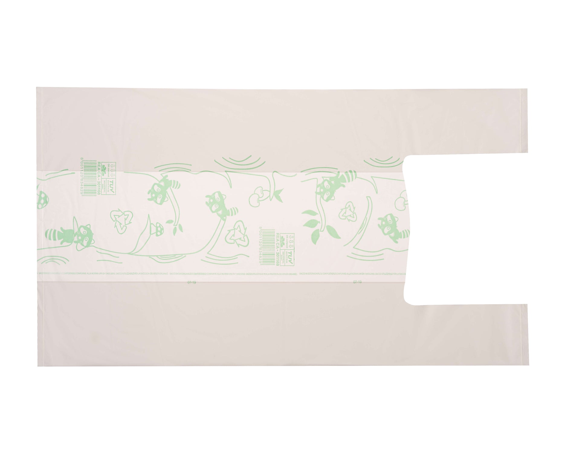 Bioshopper biodegradabili compostabili 21µ formato 32x60cm norma UNI EN 13432 confezione 500pz