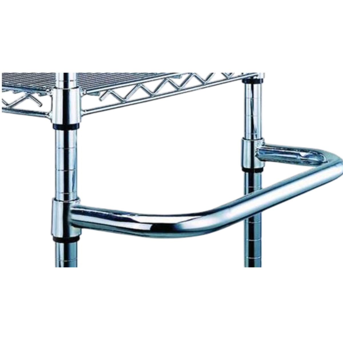 Metallika Maniglione in Acciaio Cromato per Scaffalatura e Carrello