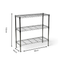Metallika Scaffale Modulare in Acciaio Cromato 90 × 45 × H 102 cm, 3 Ripiani