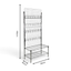 Metallika Espositore Porta Blister H 182 cm con 2 Ripiani 45 × 90 cm e 32 Ganci