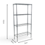 Metallika Scaffale Modulare in Acciaio Cromato 75 × 35 × H 182 cm, 4 Ripiani
