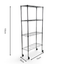 Metallika Scaffale Modulare in Acciaio Cromato 75 × 35 × H 182 cm, 4 Ripiani