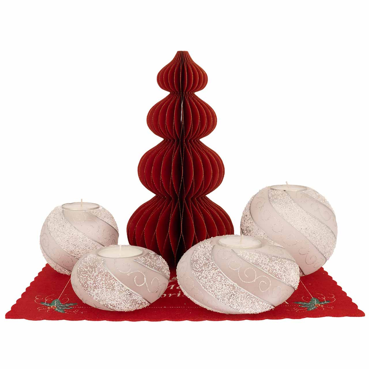 Bagutta Espositore Sfere Natalizie Luminose Portatealight Assortite 8 pezzi