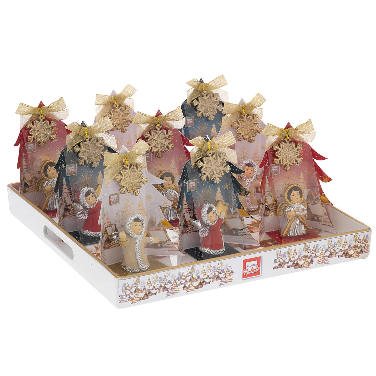 Bagutta Espositore Angioletti Portafortuna Assortiti 7,5 cm 15 pezzi