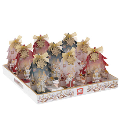 Bagutta Espositore Mini Babbo Natale Portafortuna Assortiti 5,5-6,5 cm 16 pezzi