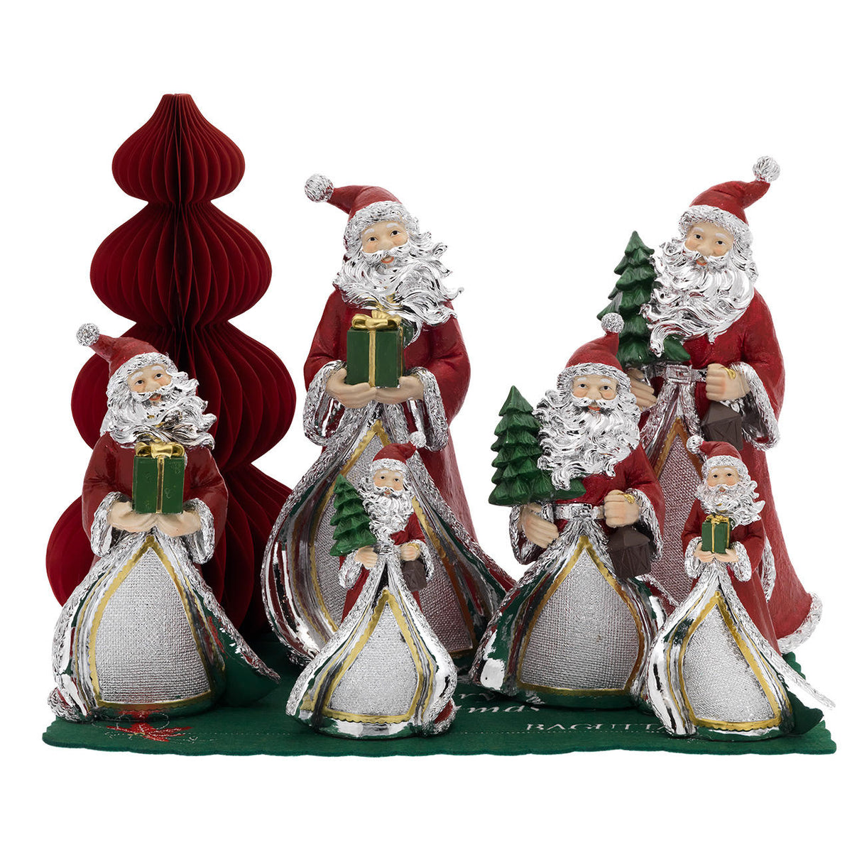 Bagutta Decorazioni Babbo Natale Assortite con Espositore 6 pezzi