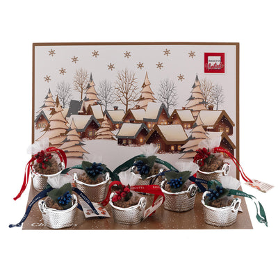 Bagutta Espositore Cestelli Portafortuna con Lenticchie 5x5 cm 20 pezzi