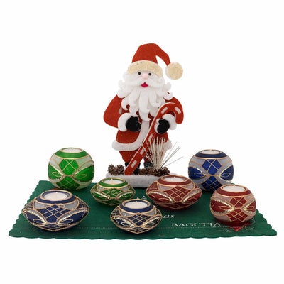 Bagutta Espositore Portacandela Tealight Natalizi Assortiti con LED 12 pezzi