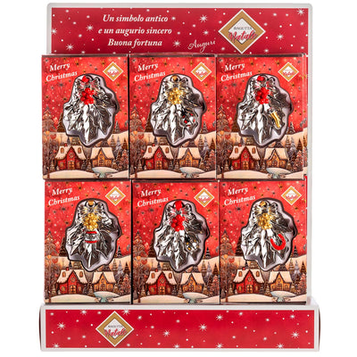 Bagutta Espositore Agrifogli Natalizi Portafortuna Assortiti 6x8 cm 12 pezzi