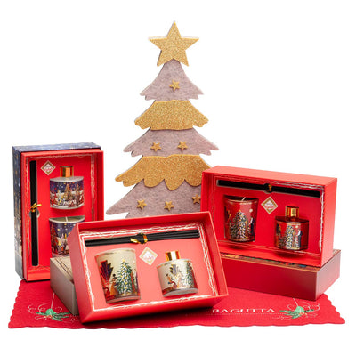 Bagutta Espositore Confezioni Regalo con Candele alla Cannella 8 pezzi