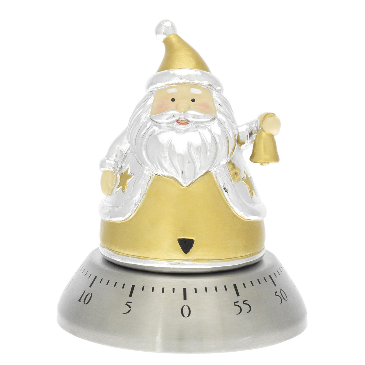 Bagutta Timer da Cucina Meccanico Babbo Natale Oro 8x10 cm