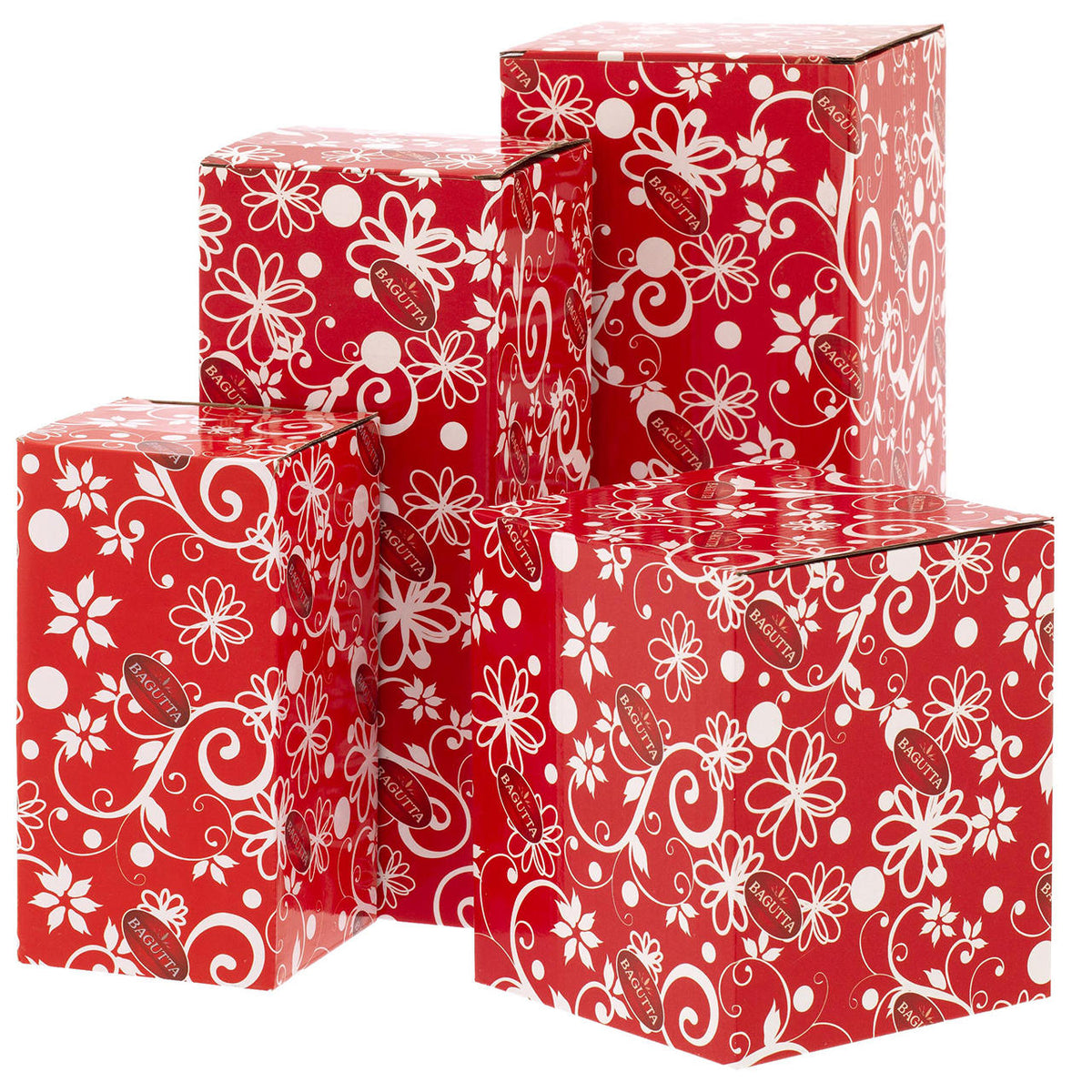 Bagutta Puntale Natalizio LED Bianco con Stelle di Natale Rosse 42 cm