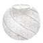 Bagutta Portacandela Natalizio a Sfera Bianco e Argento con Tealight LED 12 cm