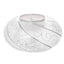 Bagutta Portacandela Natalizio LED 13x7 cm Bianco e Argento con Spirali Glitter