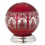 Bagutta Lampada LED Natalizia Sferica Rossa con Alberi e Fiocchi di Neve 15 cm