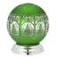 Bagutta Lampada LED Natalizia Sferica Verde con Alberi e Fiocchi di Neve 15 cm