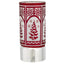Bagutta Lampada LED Natalizia Cilindrica Rossa con Alberi e Fiocchi di Neve 20 cm
