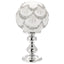 Bagutta Lampada da Tavolo Natalizia LED con Sfera a Festoni Argentati 15x29 cm