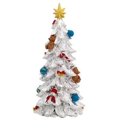 Bagutta Carillon Albero di Natale Argentato con Decorazioni Multicolore 27 cm