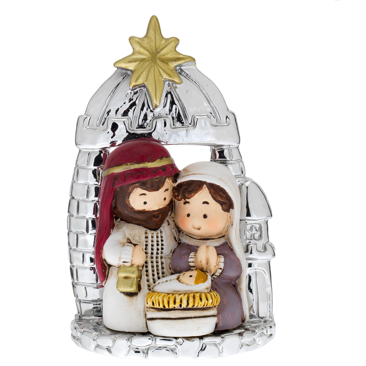 Bagutta Mini Presepe Natalizio in Nicchia a Cupola 7 cm
