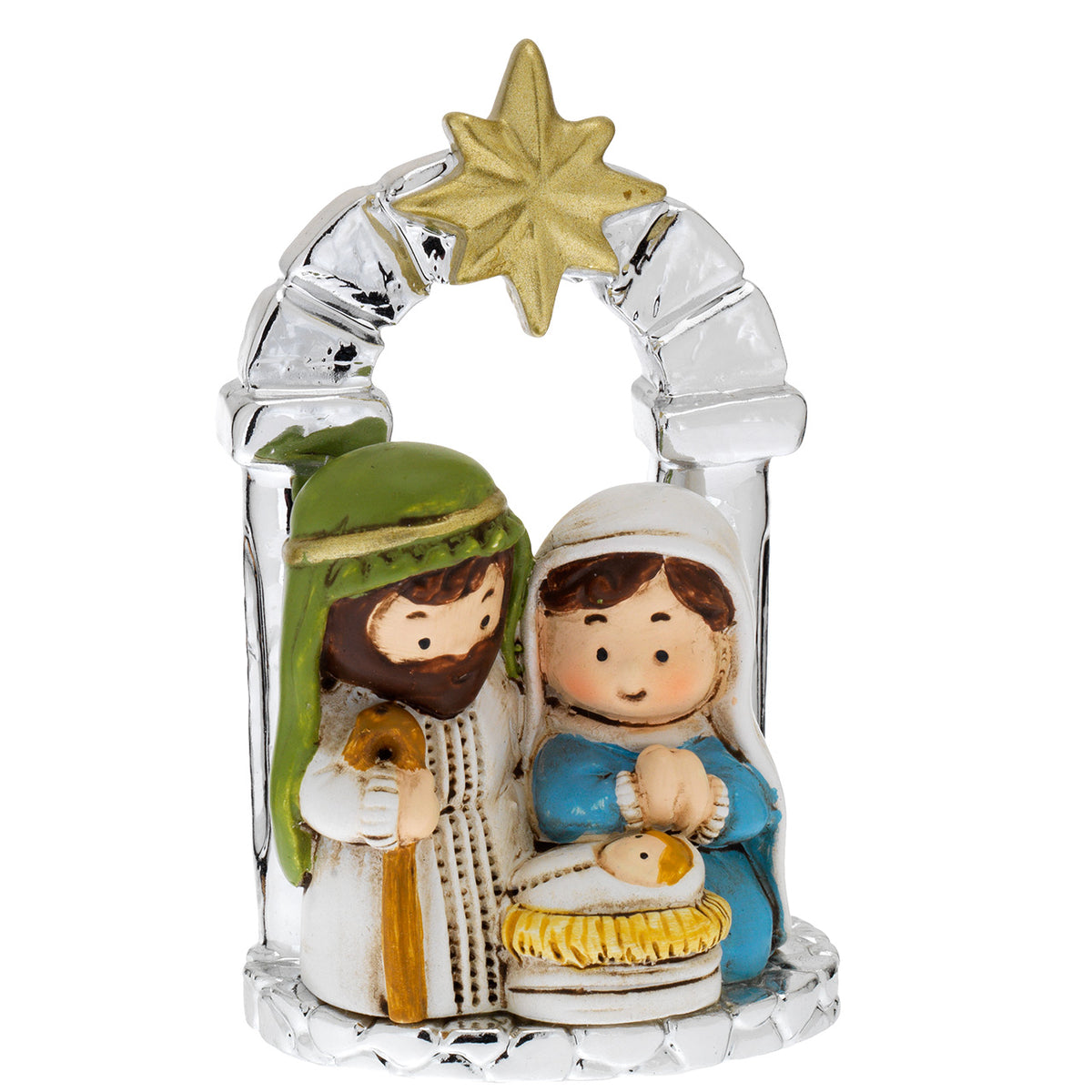 Bagutta Mini Presepe Natalizio sotto Arco con Stella 7 cm