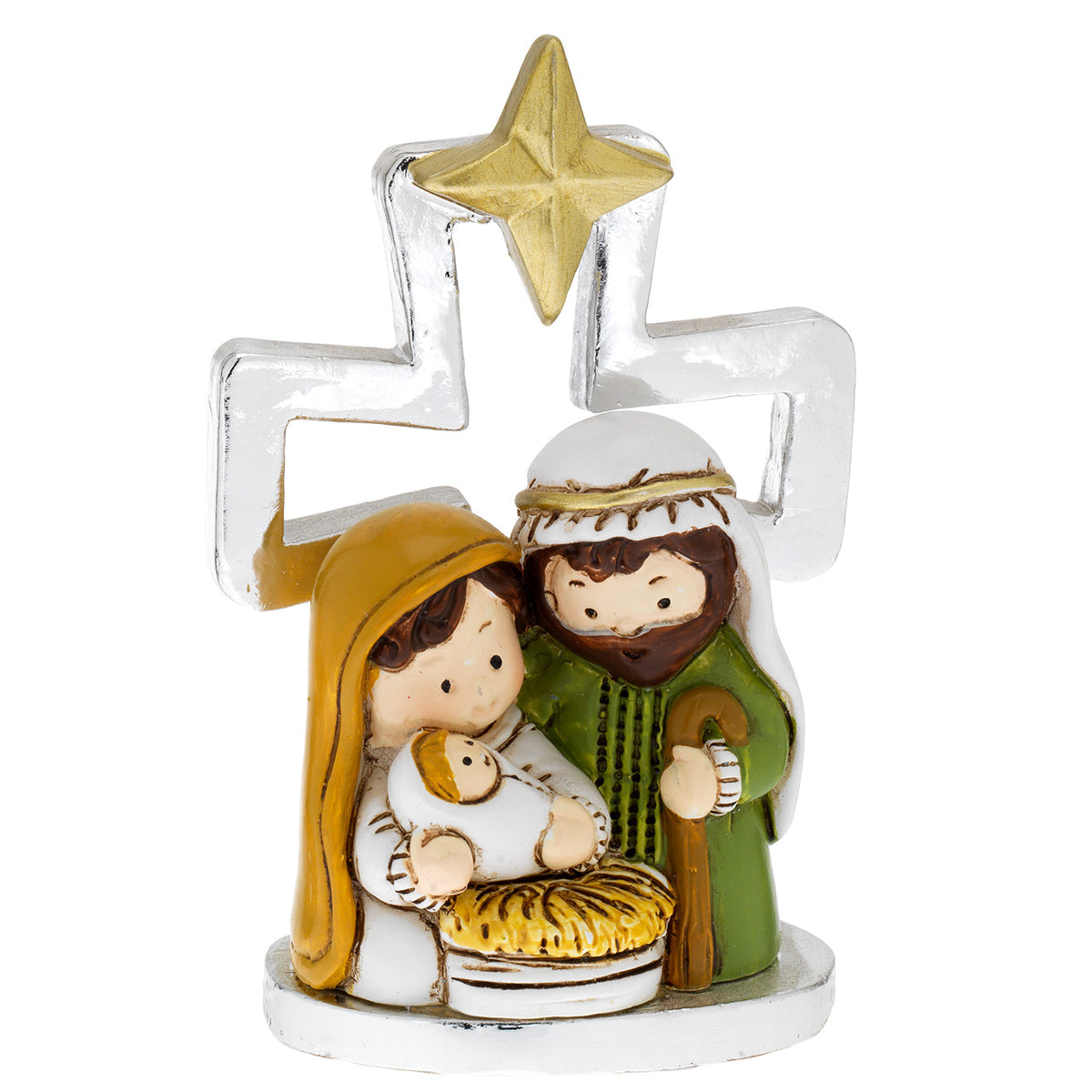 Bagutta Mini Presepe Natalizio con Croce e Stella 7 cm
