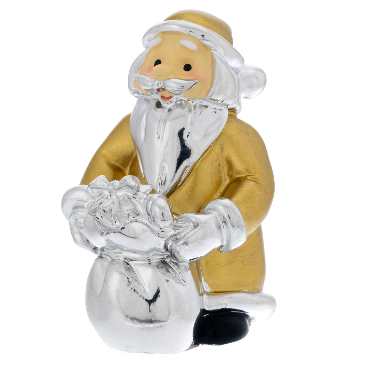 Bagutta Babbo Natale Portafortuna Oro con Sacco 6,5 cm