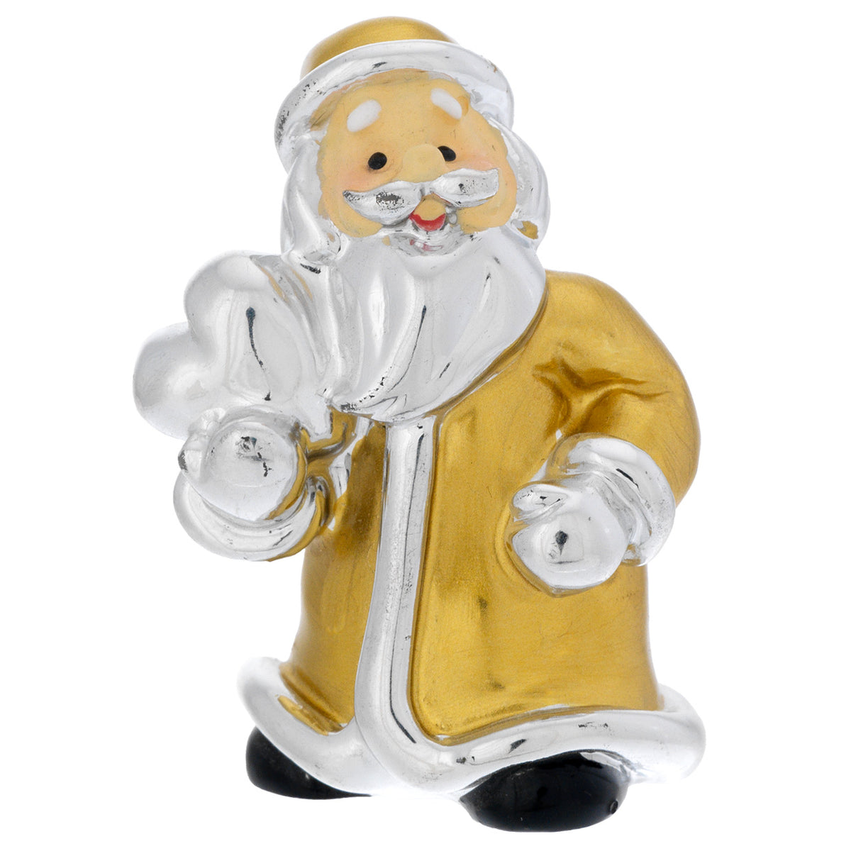 Bagutta Babbo Natale Portafortuna Oro con Cuore 6,5 cm