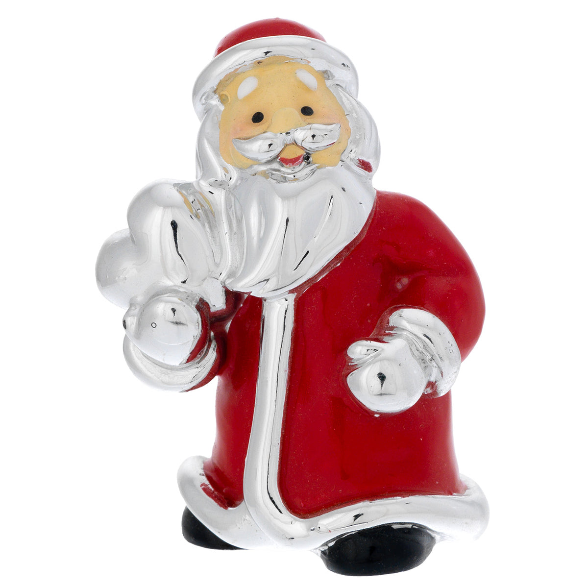 Bagutta Babbo Natale Portafortuna Rosso con Cuore 6,5 cm