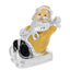 Bagutta Babbo Natale Portafortuna Oro sulla Slitta 5,5 cm