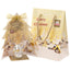 Bagutta Babbo Natale Portafortuna Oro sulla Slitta 5,5 cm