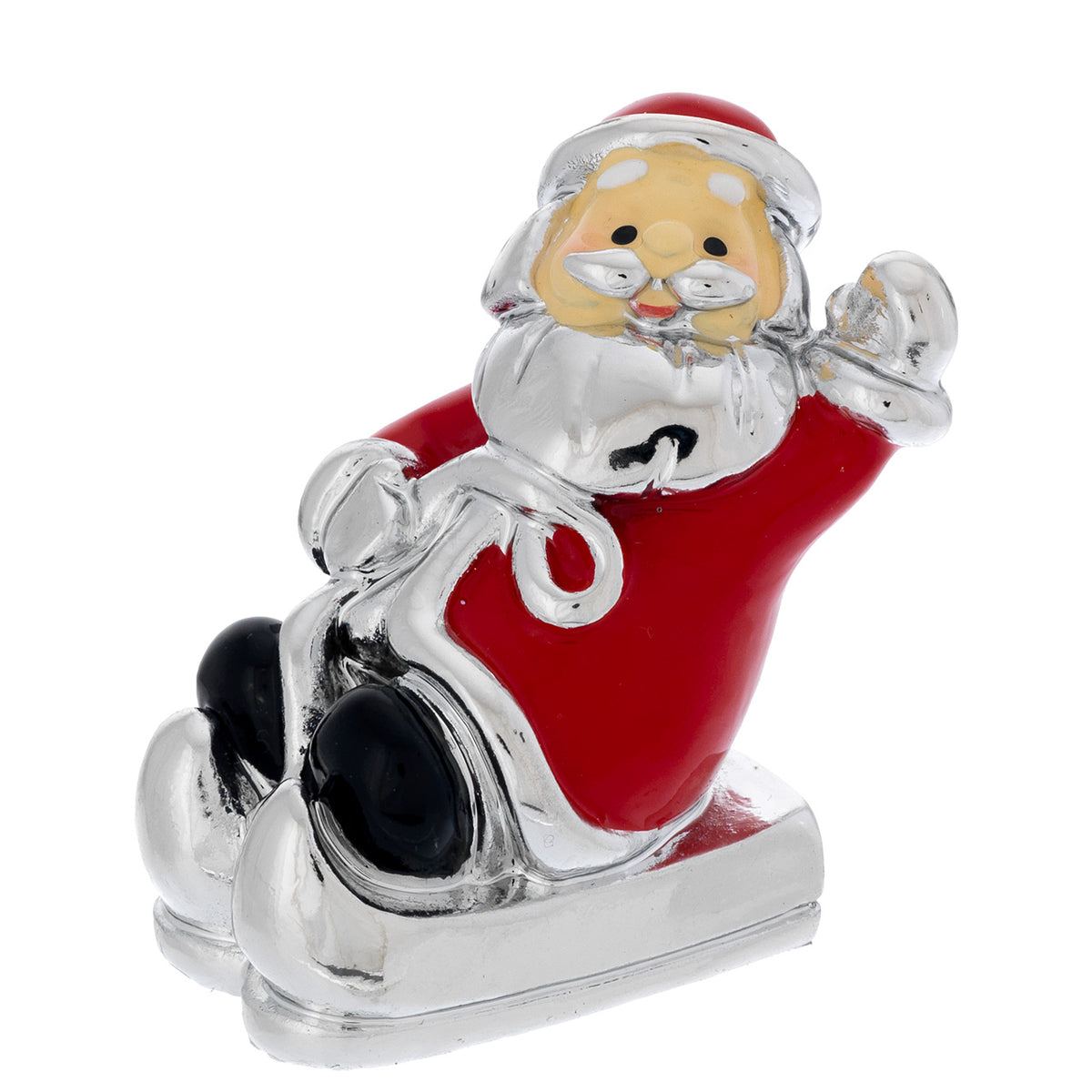 Bagutta Babbo Natale Portafortuna Rosso sulla Slitta 5,5 cm